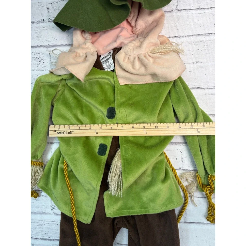 Warner Bros Studio Store Wizard of Oz Scarecrow Costume Kids XXS Green Brown